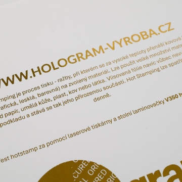 Heißprägefolienbogen - Gold