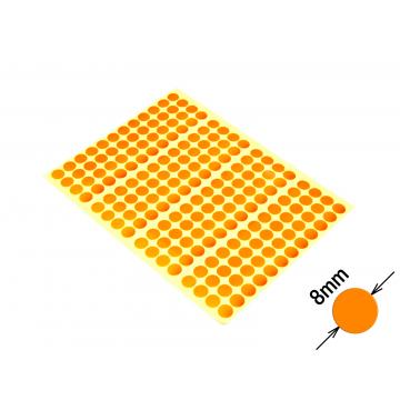 Runde Signalisierungsaufkleber ohne Aufdruck 8mm orange