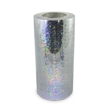 Universale selbstklebende Hologrammfolie – meterweise MOTIV 9 Scherben und Ringe - Breite 30cm Silbern