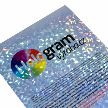 Selbstklebende holografische Folie Scherben A4 für Druck und Aufkleber - Scherbenmotiv
